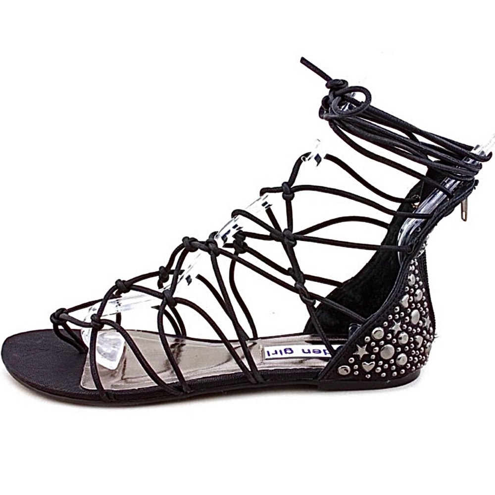 Madden Girl gladiator sandals Studded sandals Madden shoes lace up sandals black